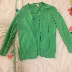 Green JCrew Cardigan